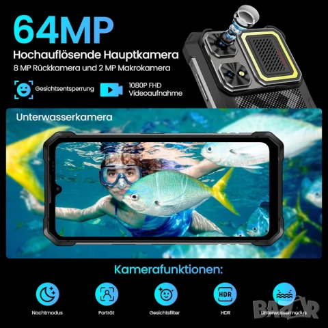 LAGENIO Rhino 1 Pro - 6.9", 8GB+16GB/256GB, 12000mAh, защита, Stereo, снимка 10 - Други - 54063243