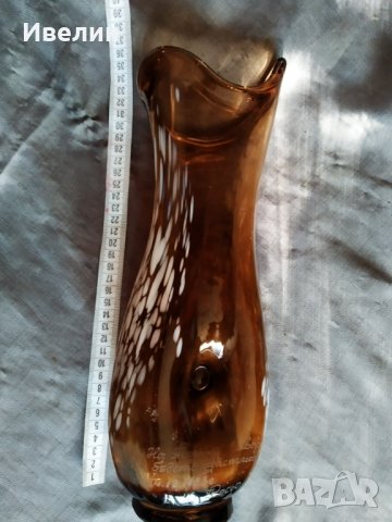 стъклена ваза арт деко, снимка 4 - Вази - 30382048