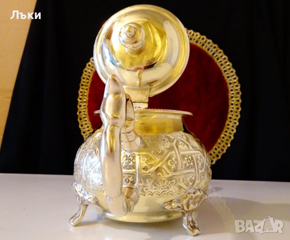Марокански бронзов чайник,кана Royal Manchester, снимка 5 - Антикварни и старинни предмети - 39553445