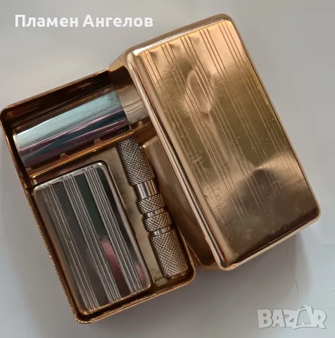 Ретро класическа самобръсначка Soluna в оригинална кутия-Соц епоха , снимка 5 - Мъжка козметика - 56077384