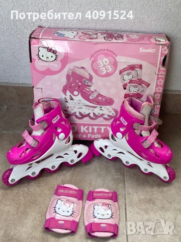 Hello Kitty детски ролери и наколенки, снимка 2 - Други - 50832653