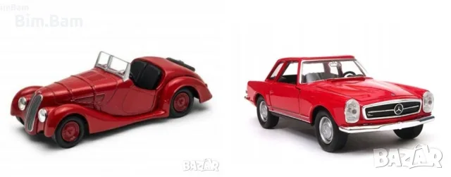 Колекционерска метална количка 1963 Mercedes Benz 230 SL / WELLY