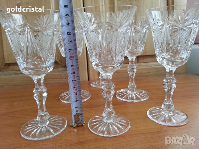 кристални чаши, снимка 6 - Антикварни и старинни предмети - 35590039