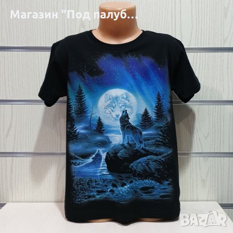 Нова детска тениска с дигитален печат Вълк, пълнолуние, Серия вълци, снимка 9 - Детски тениски и потници - 29902435