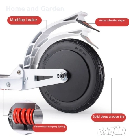 Сгъваема електрическа тротинетка — 8" гуми, до 15 км/ч, снимка 4 - Велосипеди - 53912845