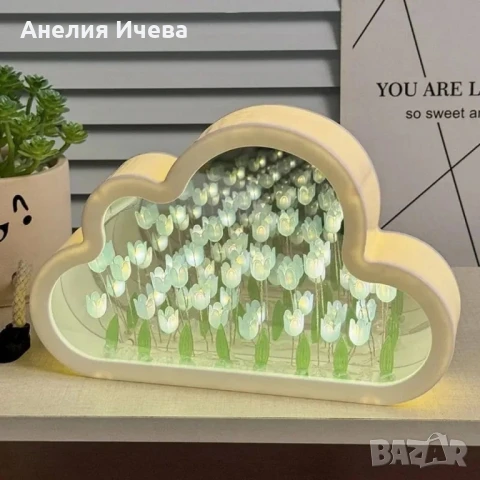 Магическа нощна лампа с огледален ефект 2в1, снимка 6 - Настолни лампи - 50984167