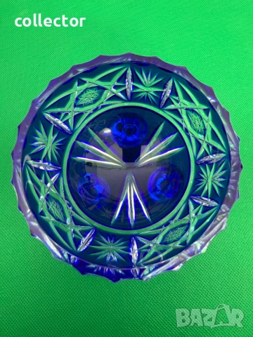 Кристална "БОХЕМСКА" - купа / захарница. №7601, снимка 4 - Антикварни и старинни предмети - 52366452