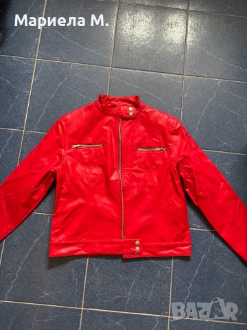 Кожено яке, изкуствена кожа, М, като ново