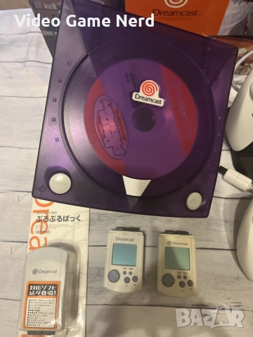 SEGADreamcast JP + 2 джойстика + кутия + vibration pack + 2 memory cards | Нов корпус | Само РАЗМЯНА, снимка 2 - Други игри и конзоли - 56061020