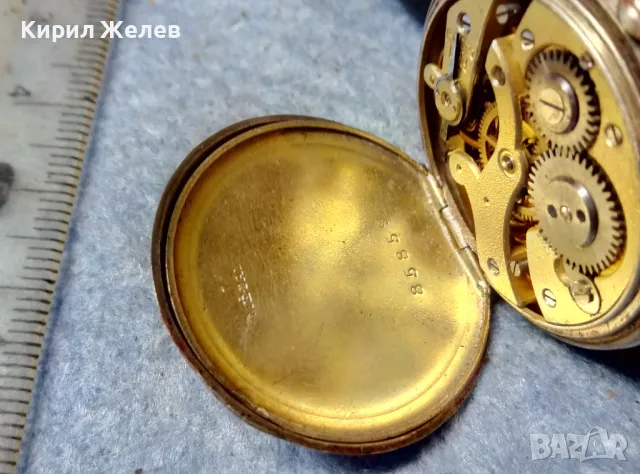 Стар ШВЕЙЦАРСКИ СРЕБЪРЕН ДЖОБЕН ЧАСОВНИК 8 РУБИНА СРЕБРО 800 с ПОЗЛАТА СТИЛНО ОРНАМЕНТИРАН 48398, снимка 6 - Антикварни и старинни предмети - 48006299