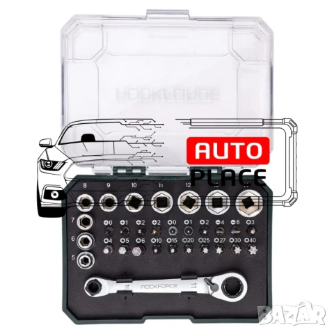 Мини гедоре 31 части 1/4“ RockForce, снимка 3 - Гедорета - 53936122