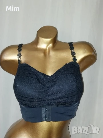 80 C Черен дантелен сутиен 