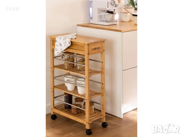 НОВИ! Рафт количка за ниша нишов шкаф на колела 29.5x54.5хН86см, снимка 4 - Други - 52401468