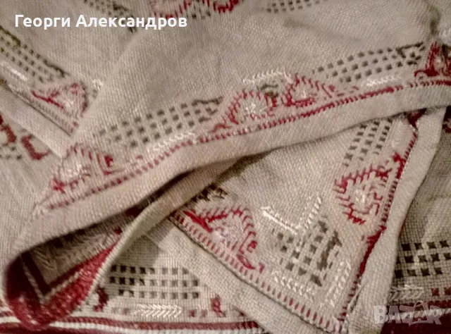 СТАРИННА Ръчно ВЕЗАНА КЪРПА Етнографска ШЕВИЦА УНИКАТ, снимка 11 - Антикварни и старинни предмети - 48073523