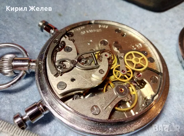 СЛАВА 20 КАМНЕЙ СДЕЛАНО в СССР Стар ГОЛЯМ ПРОФЕСИОНАЛЕН РУСКИ СПОРТЕН ХРОНОМЕТЪР РЯДЪК МОДЕЛ 11313, снимка 4 - Антикварни и старинни предмети - 48288558