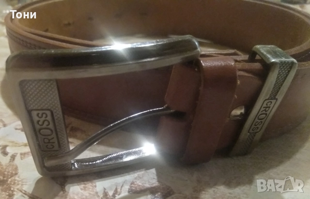 CROSS Оригинал Нов Мъжки Колан Изцяло от Естествена Кожа 130см., снимка 13 - Колани - 52567043