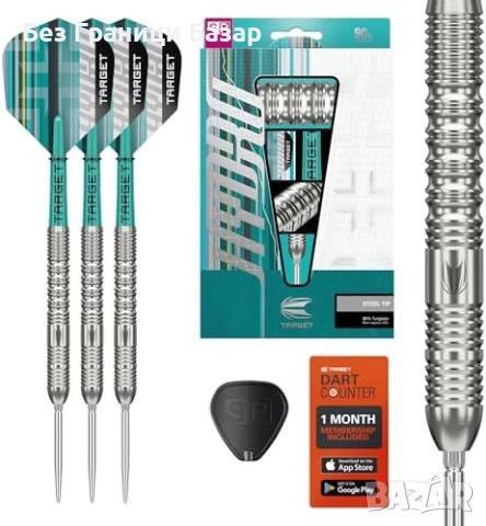 Нови 22g Волфрамови дартс стрели 90% Tungsten Swiss Point Pro Grip Set