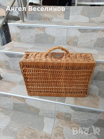 ретро кошница за пикник , снимка 3 - Антикварни и старинни предмети - 54078335