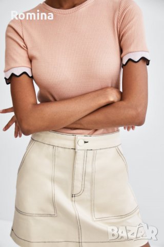 ZARA- дамска блузка Nude, снимка 2 - Блузи с дълъг ръкав и пуловери - 30569036