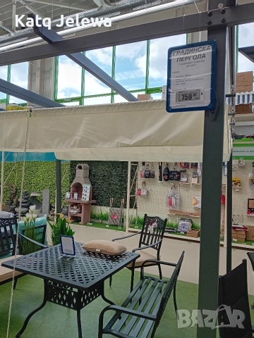 Пергола със сгъваем покрив, снимка 5 - Градински мебели, декорация  - 53284936