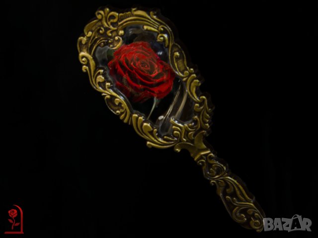 Вечна Жива Роза в ГОЛЯМА Стъкленица "Красавицата и звяра" / Луксозен Подарък за Рожден Ден на Жена, снимка 11 - Други - 34470402