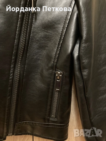 Детско кожено яке 110 р-р, снимка 4 - Детски якета и елеци - 52539868