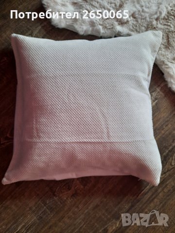 Пухкаво бяло килимче+възглавничка плюш-лукс!, снимка 6 - Килими - 42654672