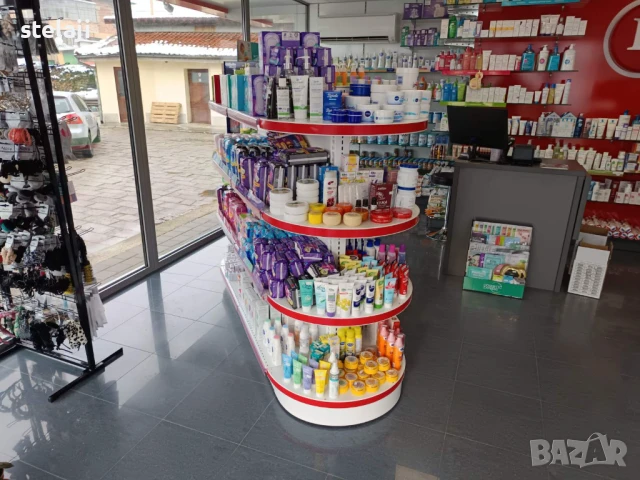 ПРОМОЦИЯ! Островен стелаж със заоблени рафтове/НОВО/Последни бройки, снимка 7 - Стелажи и щандове - 50266553