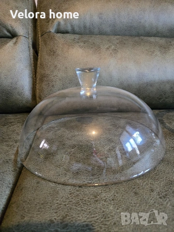 Стъклена поставка с купол за торта , снимка 6 - Аксесоари за кухня - 53148938