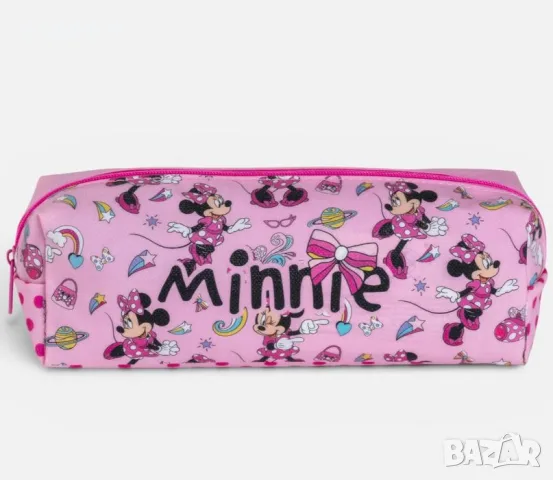 Несесер тип цилиндър Minnie, розов, 19 x 6 x 6 см, снимка 3 - Ученически пособия, канцеларски материали - 55940808