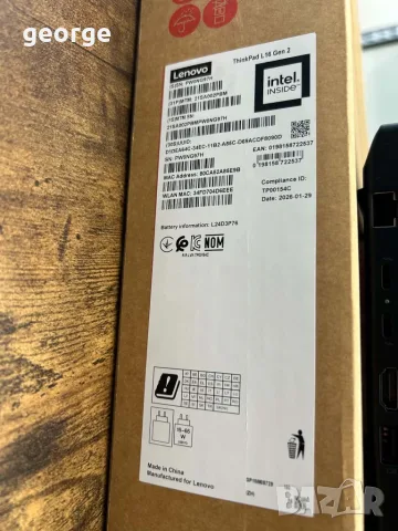 Лаптоп Lenovo ThinkPad L16 Gen2 - нов с гаранция, снимка 3 - Лаптопи за дома - 56032372