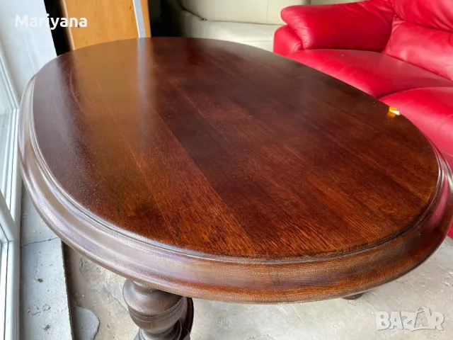 Овална холна маса масивно дърво, снимка 3 - Маси - 50037612