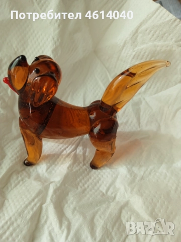 Стъклена фигурка фигурки Кон Куче, Мишка, Папагал, снимка 6 - Колекции - 52942452