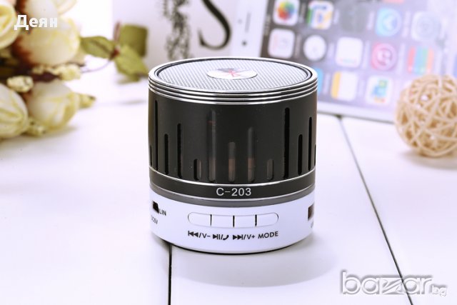 C-203 LED MP3 Колонка с FM радио USB,TF Карта памет, снимка 6 - Bluetooth тонколони - 30916728