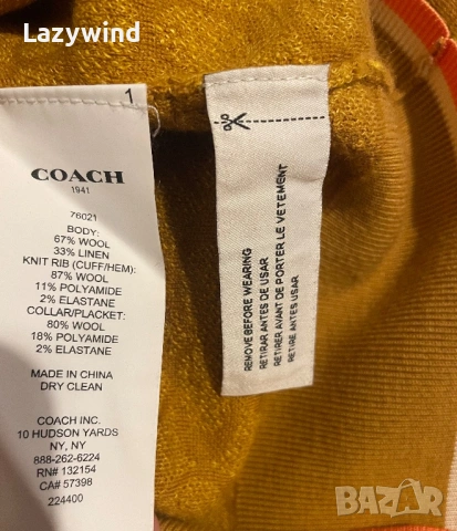 Плетена блуза Coach, снимка 3 - Блузи с дълъг ръкав и пуловери - 54011815