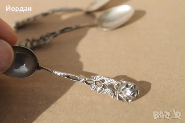 3 броя  сребърни лъжици , снимка 2 - Други ценни предмети - 49862401