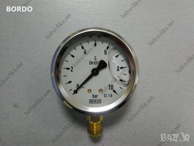 Манометър с глицерин WIKA - Ф63/0-10 bar (радиален)