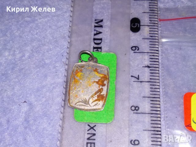 СТАРИНЕН НЕЖЕН АРТ НУВО СРЕБЪРЕН ПЕНДАНТ РЪЧНО ГРАВИРАН ВИСОКА ПРОБА СРЕБРО 35453, снимка 6 - Антикварни и старинни предмети - 39374023