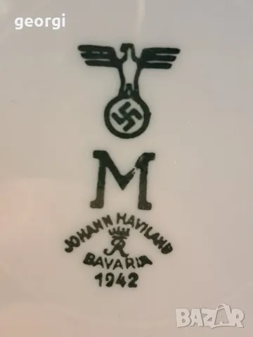 немска порцеланова чиния WWII Трети райх   24/6, снимка 3 - Антикварни и старинни предмети - 49601974