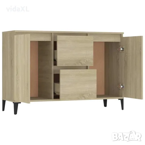 vidaXL Сайдборд, дъб сонома, 102x35x70 см, инженерно дърво, снимка 4 - Бюфети - 56147828