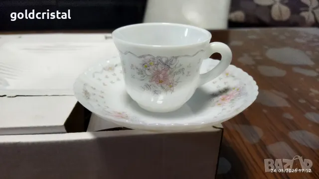 аркопал чаши за кафе и десертни чинии 