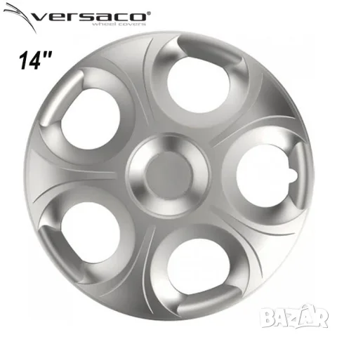 Сребристи тасове Versaco Matrix за 14'' джанти, снимка 2 - Аксесоари и консумативи - 55861841