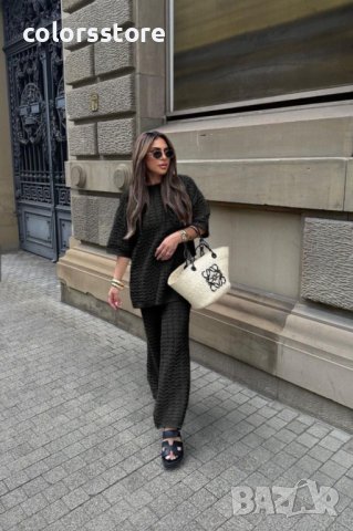 ДАМСКИ ПЛЕТЕН КОМПЛЕКТ BLACK, снимка 2 - Комплекти - 44452129