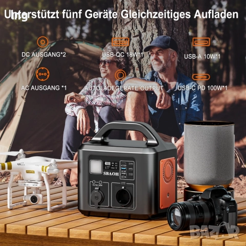 Продавам нова преносима зарядна станция 600W - за къмпинг и аварии, снимка 8 - Къмпинг мебели - 51643026