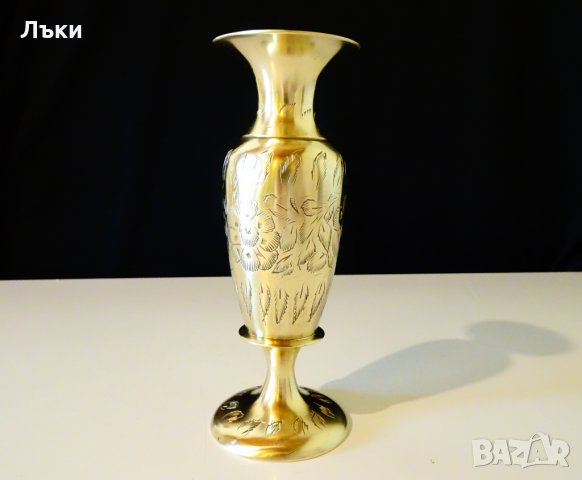 Белгийска бронзова ваза 16 см. , снимка 2 - Вази - 29447571