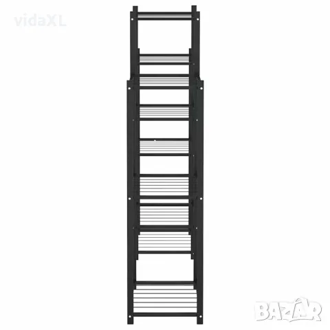 vidaXL Стойка за цветя, 83x25x100 см, черна, желязо, снимка 4 - Саксии и кашпи - 56147157