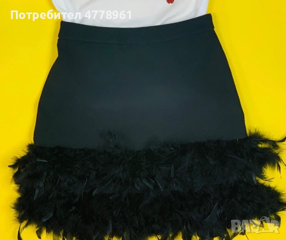 Уникална черта пола с пера , снимка 2 - Поли - 54005162