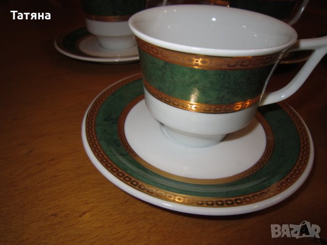 , СЕРВИЗ ЗА КАФЕ/ЧАЙ-КАHLA;  БАВАРСКИ ЧАШИ;  КОСТЕН ПОРЦЕЛАН;                      , снимка 8 - Декорация за дома - 31791488