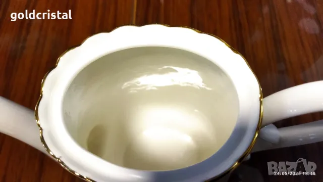 Стар български костен порцелан Бононя Ралица чайник заханица латиера , снимка 7 - Антикварни и старинни предмети - 50415624