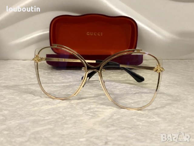GUCCI 2021 прозрачни дамски слънчеви очила с пчела, снимка 6 - Слънчеви и диоптрични очила - 32200825
